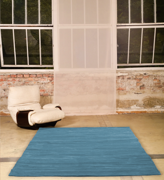 Velvet Rug blau